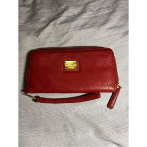 Kenneth Cole Red wallet with gold hardware